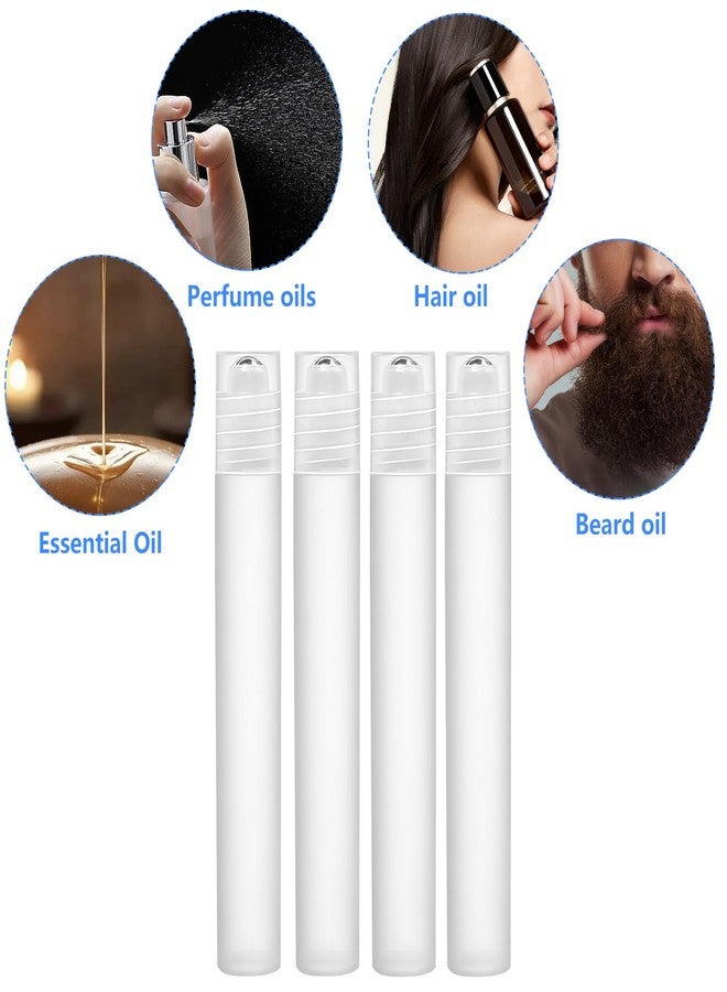 AskBed 4 Pack of 0.34 Oz (10ml) Essential Oil Roller Bottles - Refillable, Leak-proof Plastic Roll-on Bottles with Stainless Steel Roller Balls and Labels Included - Image 5